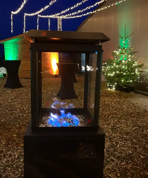 AMbiente Weihnachtsfeier Kaminfeuer